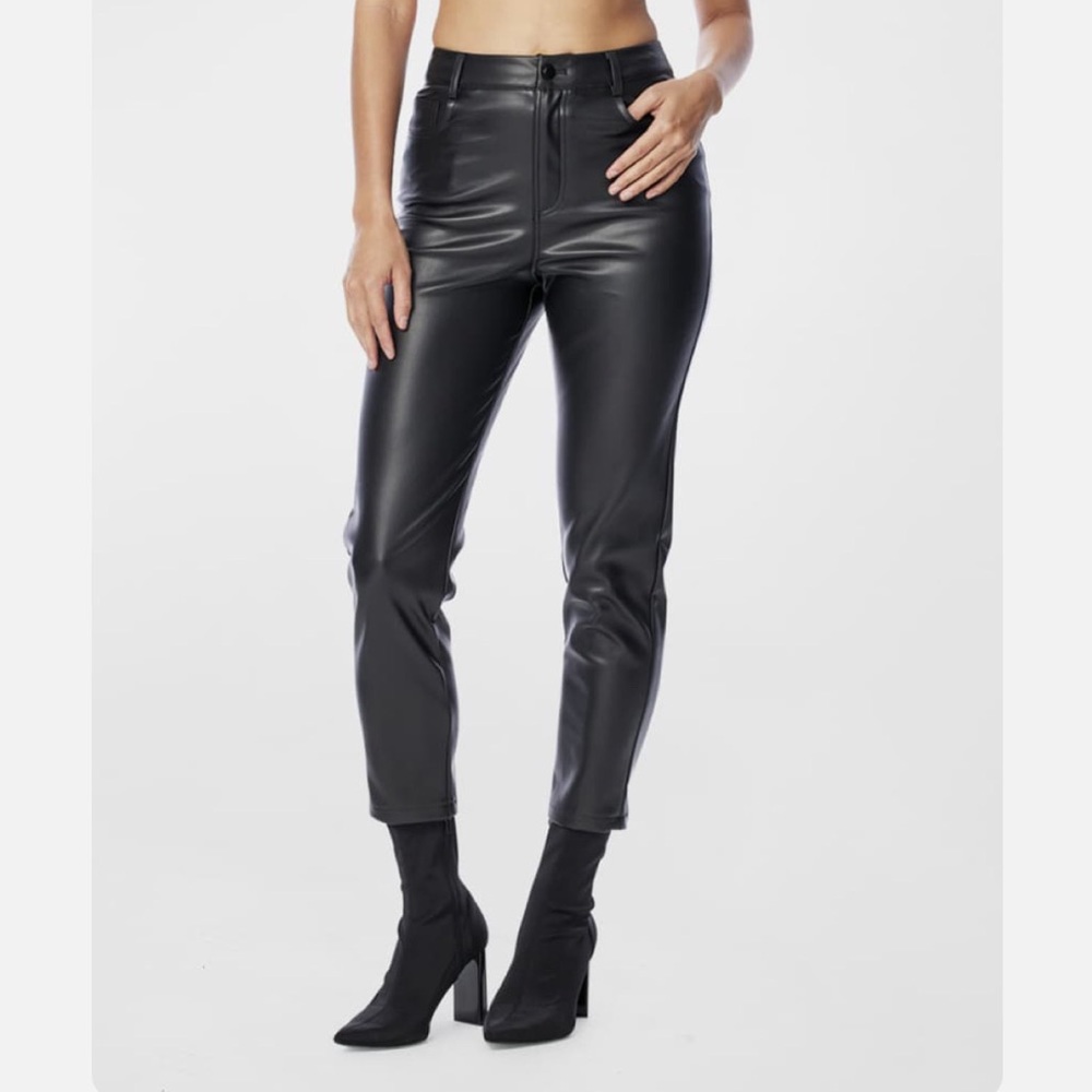 LBLC THE LABEL Robin Vegan Leather Pants In Black